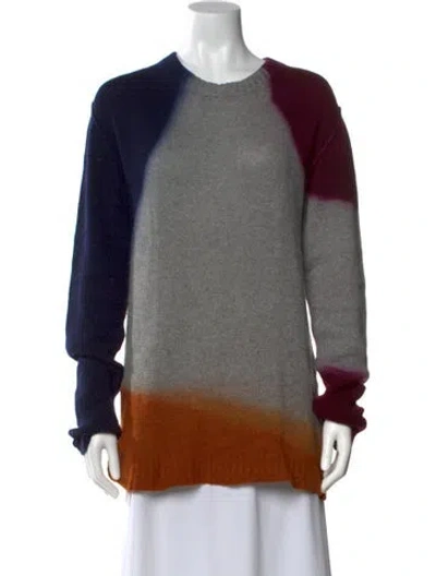 Pre-owned Zadig & Voltaire Cashmere Colorblock Pattern Sweater In Multi
