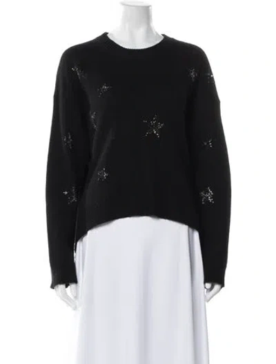 Pre-owned Zadig & Voltaire Cashmere Crew Neck Sweater In Black