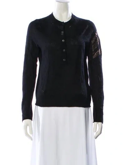 Pre-owned Zadig & Voltaire Cashmere Crew Neck Sweater In Black