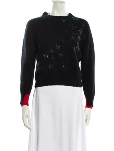 Pre-owned Zadig & Voltaire Cashmere Crew Neck Sweater In Black