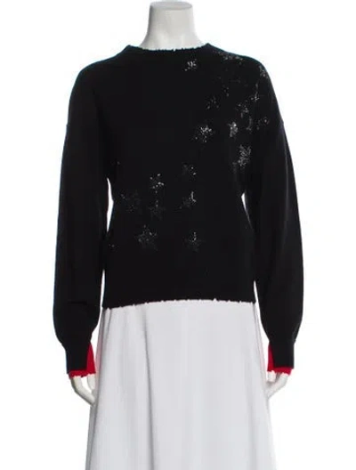 Pre-owned Zadig & Voltaire Cashmere Crew Neck Sweater In Black