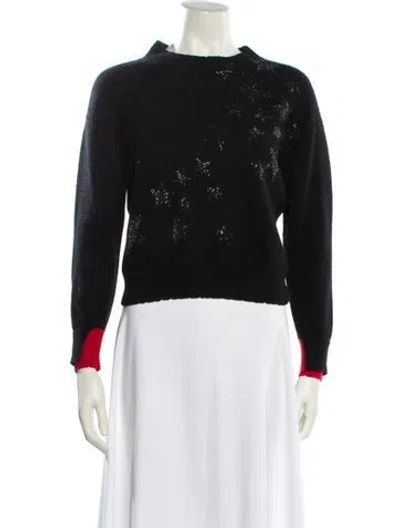 Pre-owned Zadig & Voltaire Cashmere Crew Neck Sweater In Black
