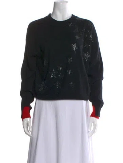 Pre-owned Zadig & Voltaire Cashmere Crew Neck Sweater In Black