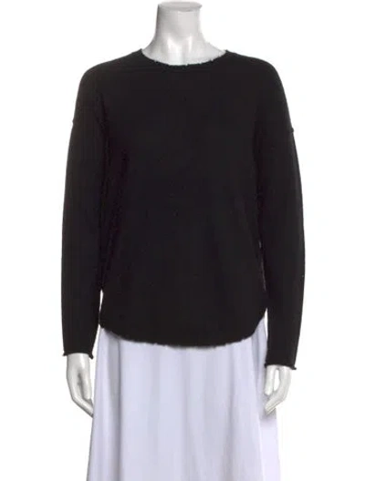 Pre-owned Zadig & Voltaire Cashmere Crew Neck Sweater In Black