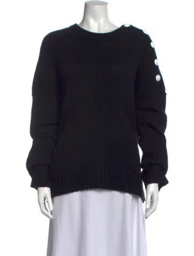 Pre-owned Zadig & Voltaire Cashmere Crew Neck Sweater In Black