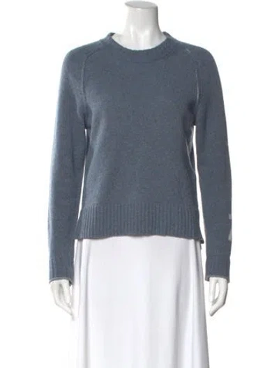 Pre-owned Zadig & Voltaire Cashmere Crew Neck Sweater In Blue