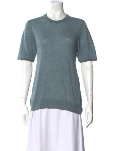 Pre-owned Zadig & Voltaire Cashmere Crew Neck Sweater In Blue