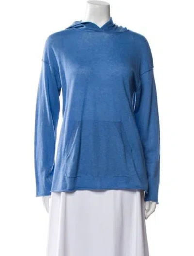 Pre-owned Zadig & Voltaire Cashmere Crew Neck Sweater In Blue