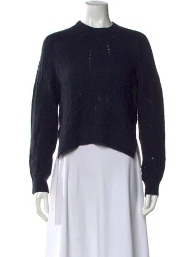 Pre-owned Zadig & Voltaire Cashmere Crew Neck Sweater In Blue