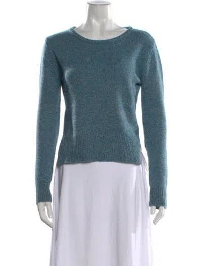 Pre-owned Zadig & Voltaire Cashmere Crew Neck Sweater In Blue