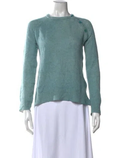 Pre-owned Zadig & Voltaire Cashmere Crew Neck Sweater In Blue