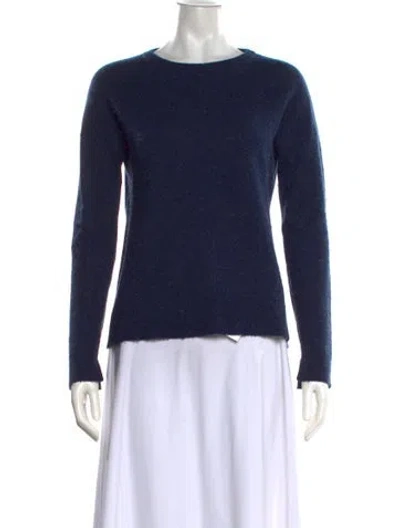 Pre-owned Zadig & Voltaire Cashmere Crew Neck Sweater In Blue
