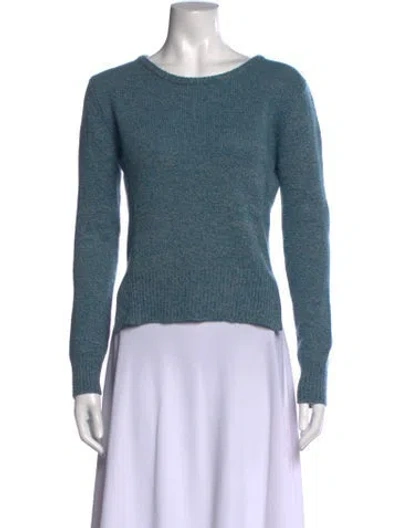 Pre-owned Zadig & Voltaire Cashmere Crew Neck Sweater In Blue