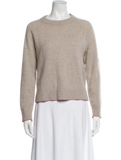 Pre-owned Zadig & Voltaire Cashmere Crew Neck Sweater In Brown