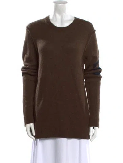 Pre-owned Zadig & Voltaire Cashmere Crew Neck Sweater In Brown