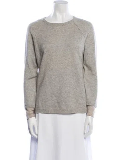 Pre-owned Zadig & Voltaire Cashmere Crew Neck Sweater In Gray
