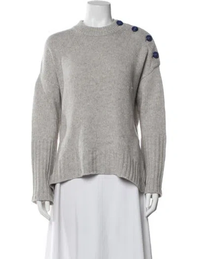 Pre-owned Zadig & Voltaire Cashmere Crew Neck Sweater In Gray