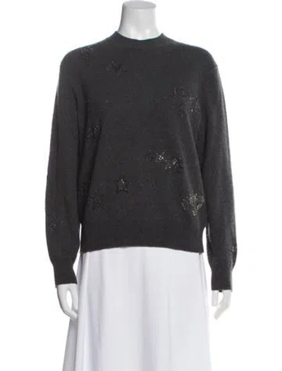 Pre-owned Zadig & Voltaire Cashmere Crew Neck Sweater In Gray