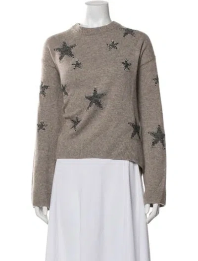 Pre-owned Zadig & Voltaire Cashmere Crew Neck Sweater In Gray