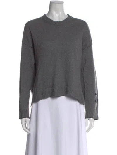 Pre-owned Zadig & Voltaire Cashmere Crew Neck Sweater In Gray