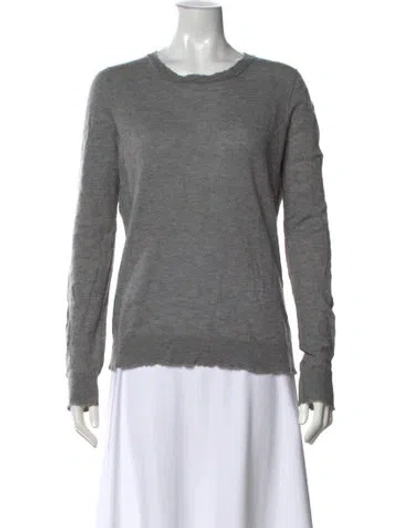 Pre-owned Zadig & Voltaire Cashmere Crew Neck Sweater In Gray