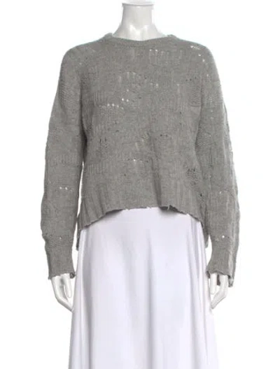Pre-owned Zadig & Voltaire Cashmere Crew Neck Sweater In Green