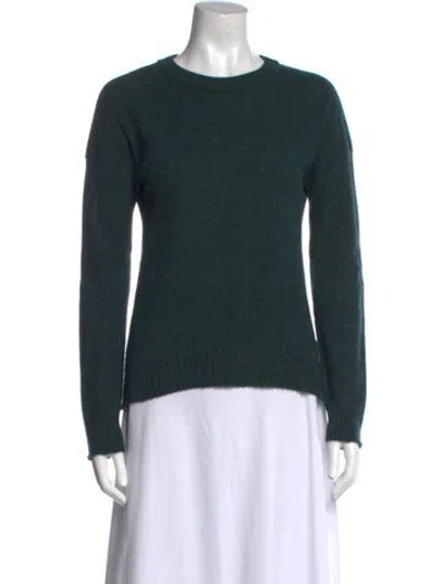 Pre-owned Zadig & Voltaire Cashmere Crew Neck Sweater In Green