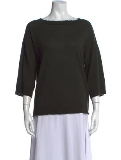 Pre-owned Zadig & Voltaire Cashmere Crew Neck Sweater In Green