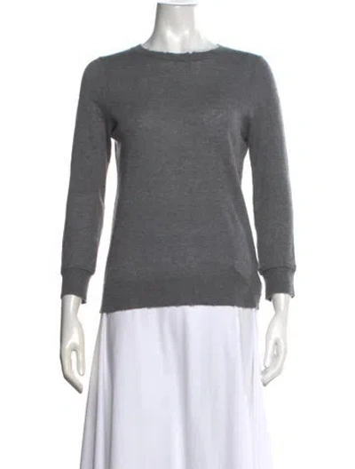 Pre-owned Zadig & Voltaire Cashmere Crew Neck Sweater In Grey