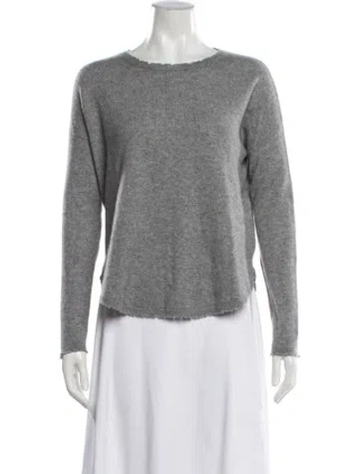 Pre-owned Zadig & Voltaire Cashmere Crew Neck Sweater In Grey