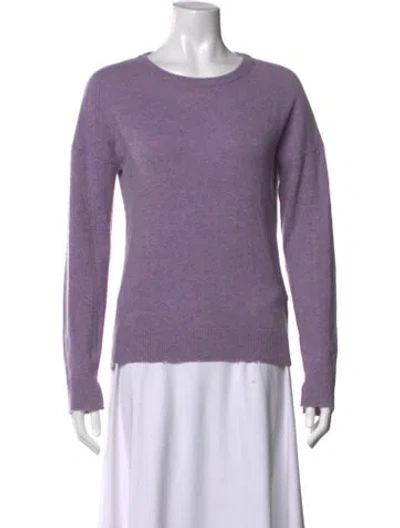Pre-owned Zadig & Voltaire Cashmere Crew Neck Sweater In Metallic/purple