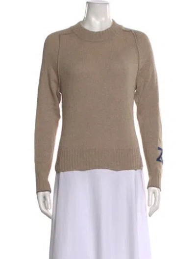 Pre-owned Zadig & Voltaire Cashmere Crew Neck Sweater In Neutral