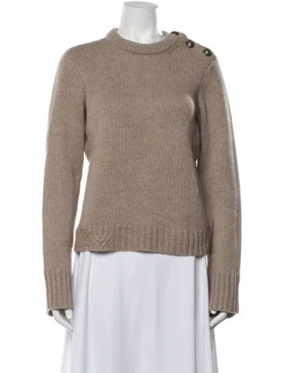 Pre-owned Zadig & Voltaire Cashmere Crew Neck Sweater In Neutral