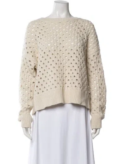 Pre-owned Zadig & Voltaire Cashmere Crew Neck Sweater In Neutral
