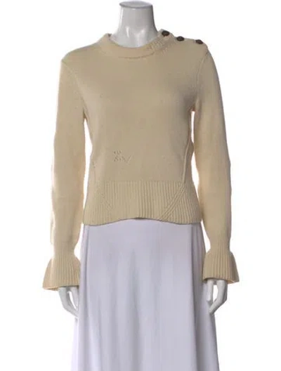 Pre-owned Zadig & Voltaire Cashmere Crew Neck Sweater In Neutral