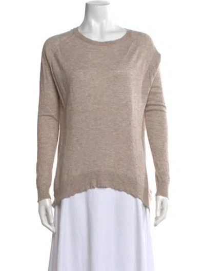 Pre-owned Zadig & Voltaire Cashmere Crew Neck Sweater In Neutral
