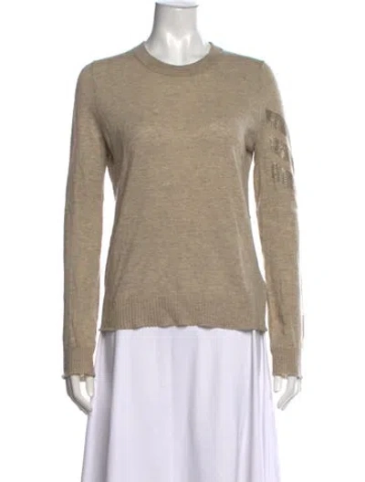 Pre-owned Zadig & Voltaire Cashmere Crew Neck Sweater In Neutrals