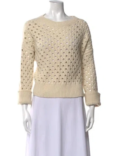 Pre-owned Zadig & Voltaire Cashmere Crew Neck Sweater In Neutrals