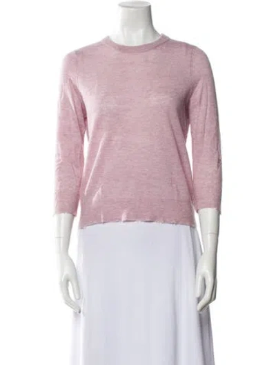 Pre-owned Zadig & Voltaire Cashmere Crew Neck Sweater In Pink