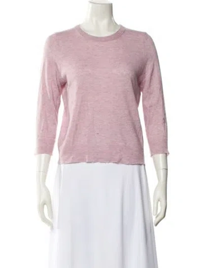 Pre-owned Zadig & Voltaire Cashmere Crew Neck Sweater In Pink