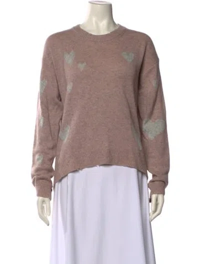 Pre-owned Zadig & Voltaire Cashmere Crew Neck Sweater In Pink