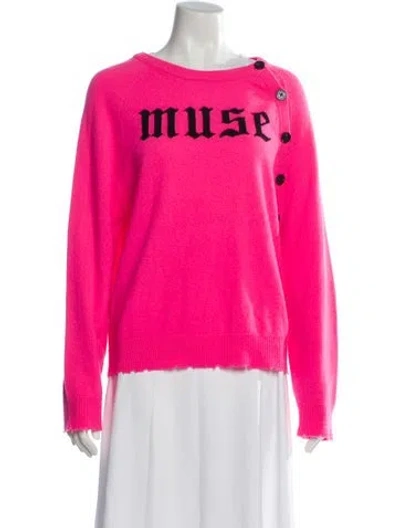 Pre-owned Zadig & Voltaire Cashmere Crew Neck Sweater In Pink