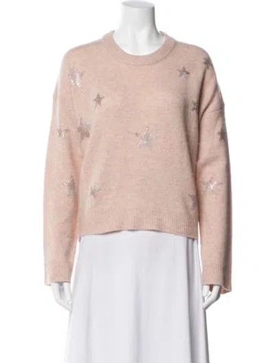 Pre-owned Zadig & Voltaire Cashmere Crew Neck Sweater In Pink