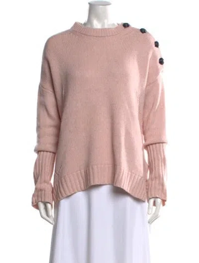 Pre-owned Zadig & Voltaire Cashmere Crew Neck Sweater In Pink