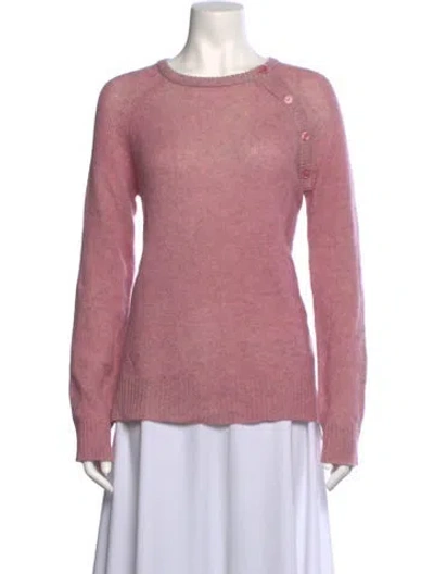 Pre-owned Zadig & Voltaire Cashmere Crew Neck Sweater In Pink