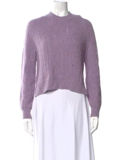 Pre-owned Zadig & Voltaire Cashmere Crew Neck Sweater In Purple