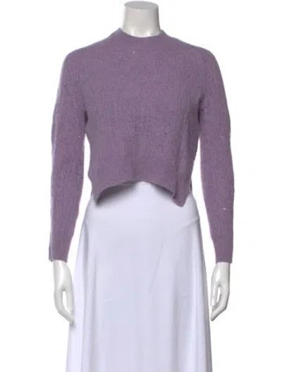 Pre-owned Zadig & Voltaire Cashmere Crew Neck Sweater In Purple