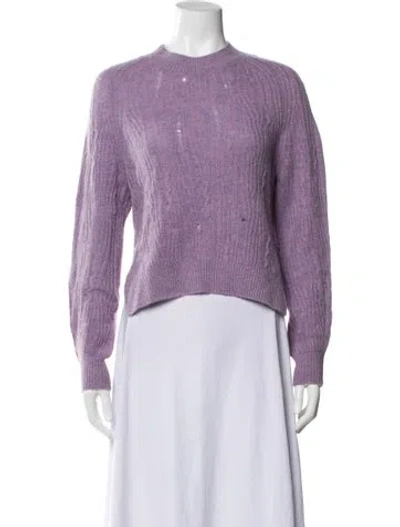 Pre-owned Zadig & Voltaire Cashmere Crew Neck Sweater In Purple