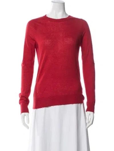 Pre-owned Zadig & Voltaire Cashmere Crew Neck Sweater In Red