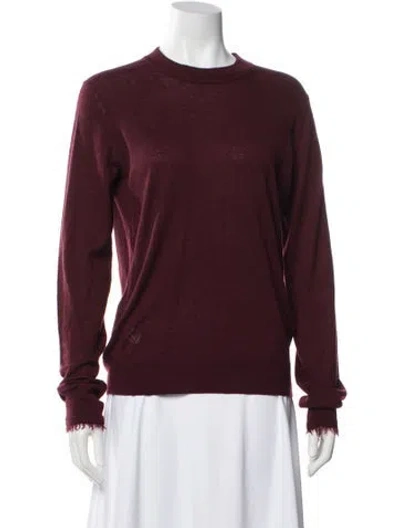 Pre-owned Zadig & Voltaire Cashmere Crew Neck Sweater W/ Tags In Burgundy
